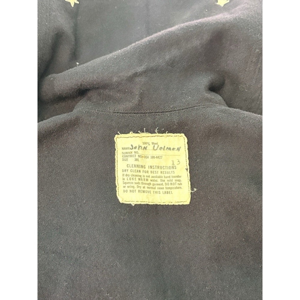 Vintage 60s US Navy USS Wasp Wool Jumper Shirt 38R Cracker Jack Sailor Uniform - Picture 9 of 9